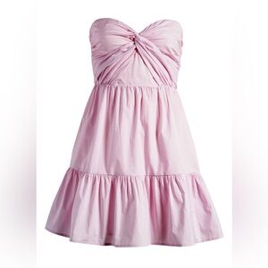 All in favor Light Pink Mini Strapless Dress